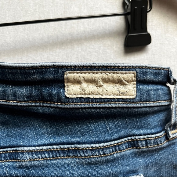 AG Adriano Goldschmied Aged Stilt Cropped Blue Denim Jeans Sz 27 - Picture 5 of 12